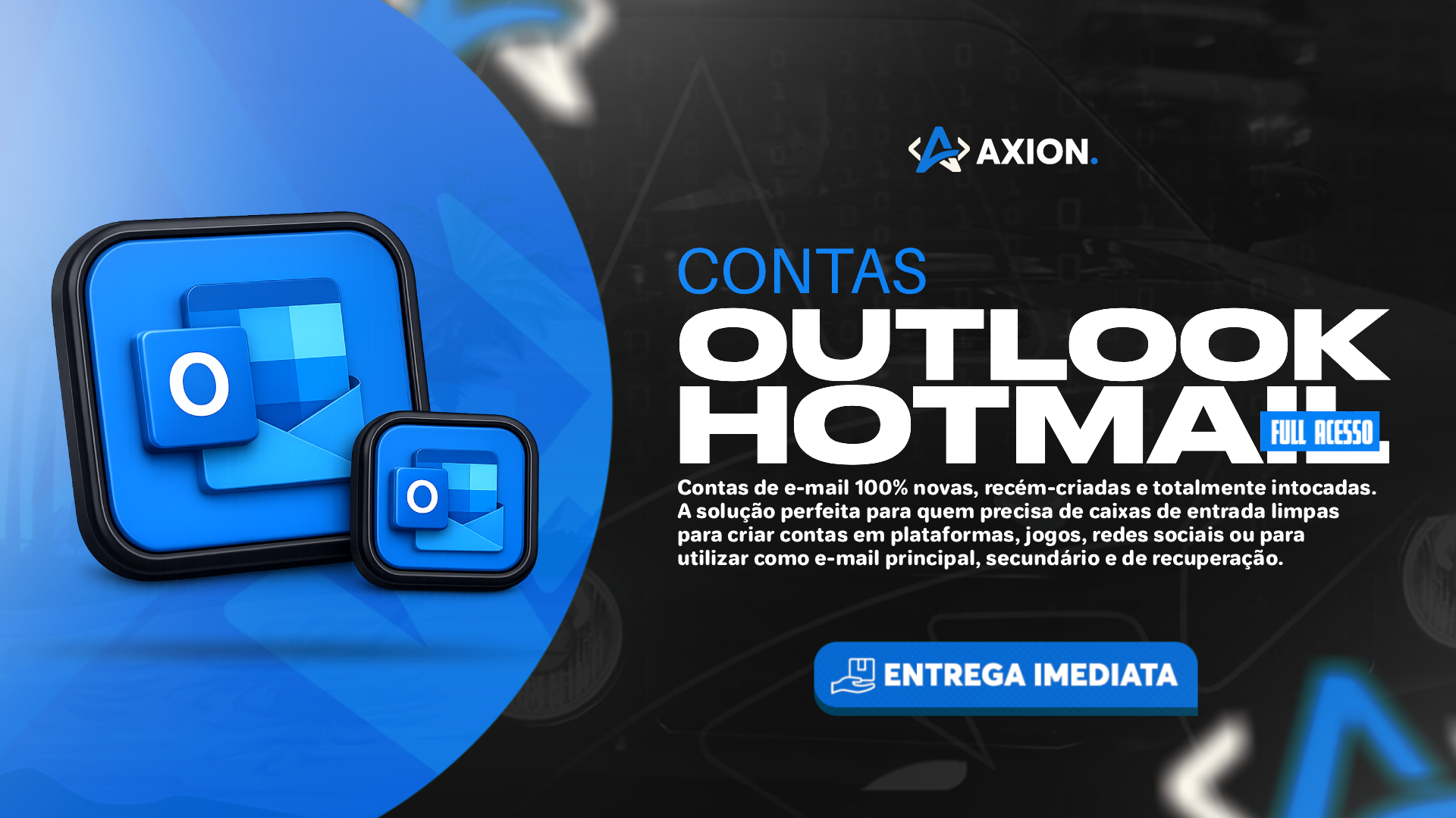 Conta Outlook / Hotmail — Virgem (Full Acesso)